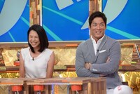 （左から）王理恵、長嶋一茂。(c)フジテレビ