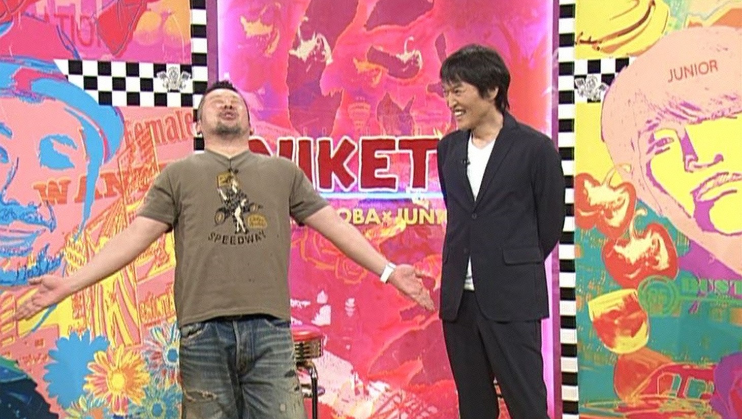 左からケンドーコバヤシ、千原ジュニア。(c)読売テレビ