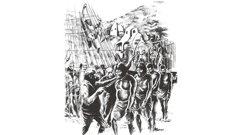 第1回「もしも人間より頭のよい動物が現れたら？」の想像図。(c)NHK