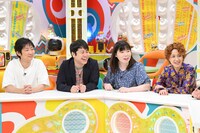 「メッセンジャーの○○は大丈夫なのか？」スタジオ出演者のNON STYLEと尼神インター。(c)MBS