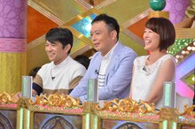左から中川家、中村仁美。(c)日本テレビ