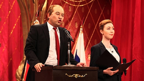 レイザーラモンRGのネタのワンシーン。(c)フジテレビ