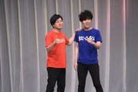 しいはしとイチキップリンによるショートコント「特撮ヒーローファンあるある」の様子。