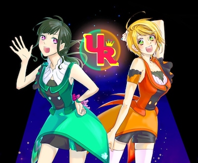 ウノレレ。左から壱市うの、零乃れれ。