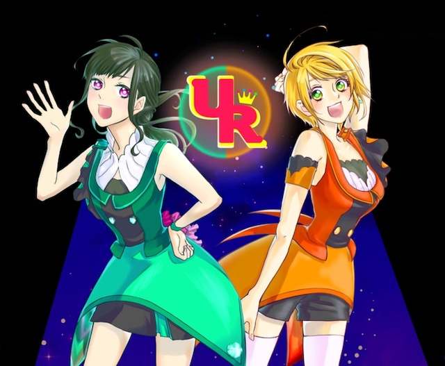 ウノレレ。左から壱市うの、零乃れれ。