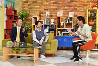 （左から）ハライチ澤部、有吉弘行、狩野英孝。(c)テレビ朝日