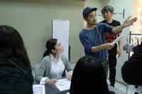 打ち合わせの様子。