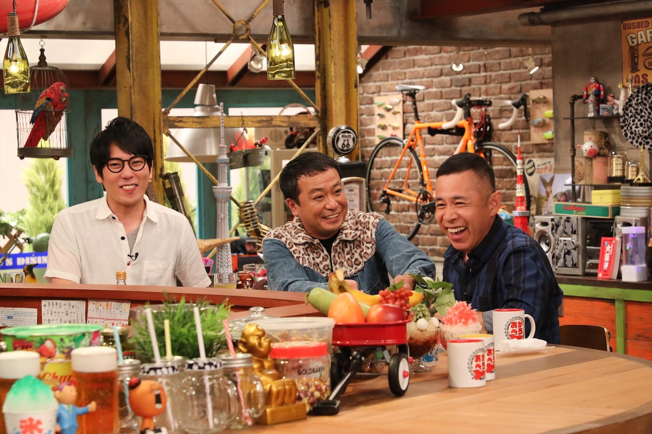 「おかべろ」に出演する（左から）ザブングル松尾、中山秀征、ナインティナイン岡村。(c)関西テレビ