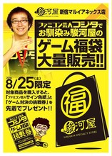 対象のゲーム福袋を購入すると、フジタへのゲーム対決挑戦券がプレゼントされる。