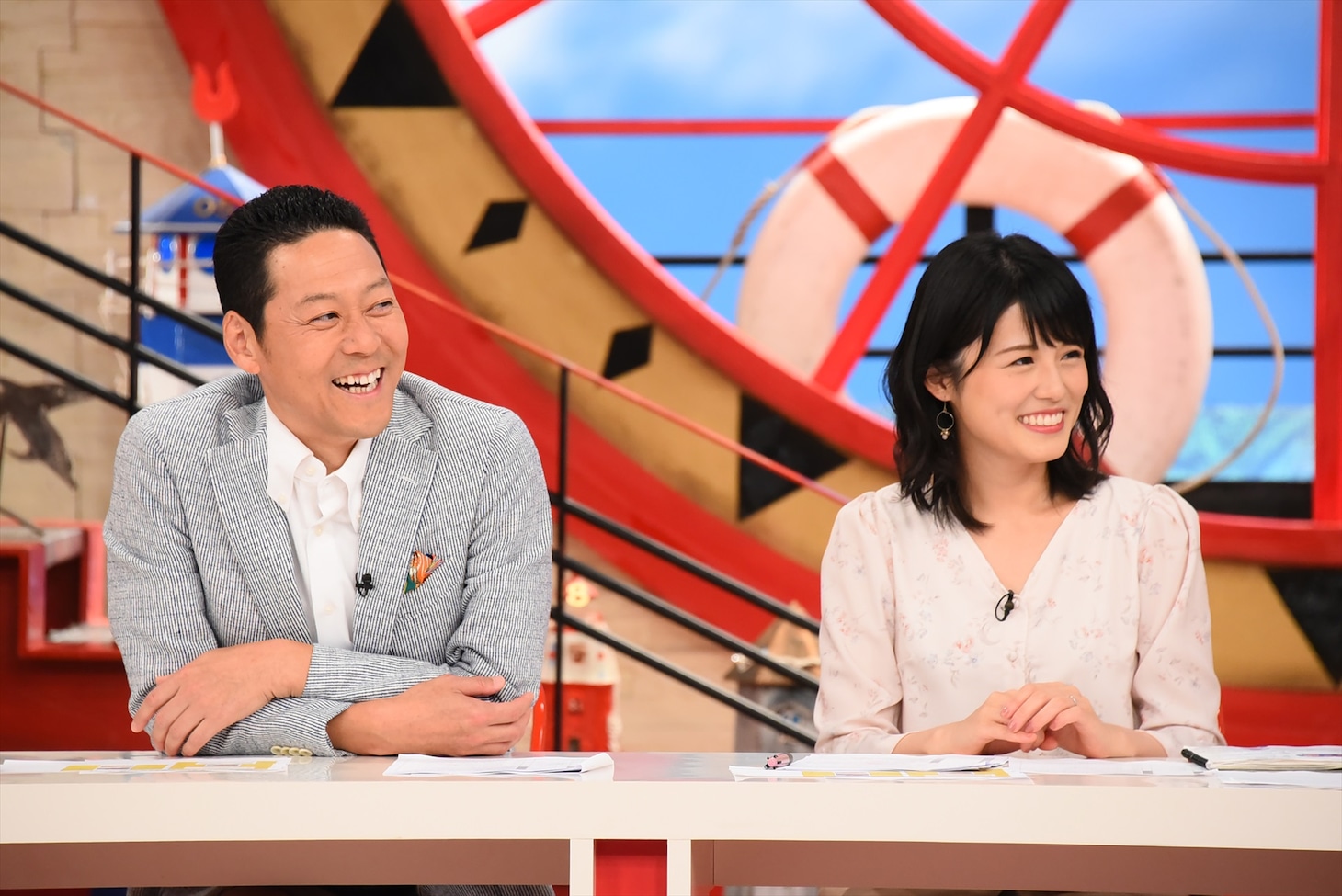 東野幸治と中島めぐみアナ。(c)関西テレビ