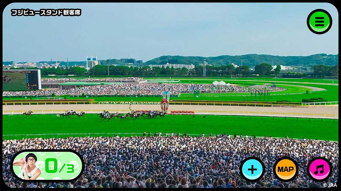 「＃ひょっこりはんどーこだin競馬場」より。