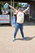 マザー牧場に到着してはしゃぐごろうさん。