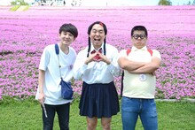 ジェラードン。左から海野裕二、かみちぃ、アタック西本。