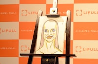 くっきーが描いたベッキーの似顔絵。