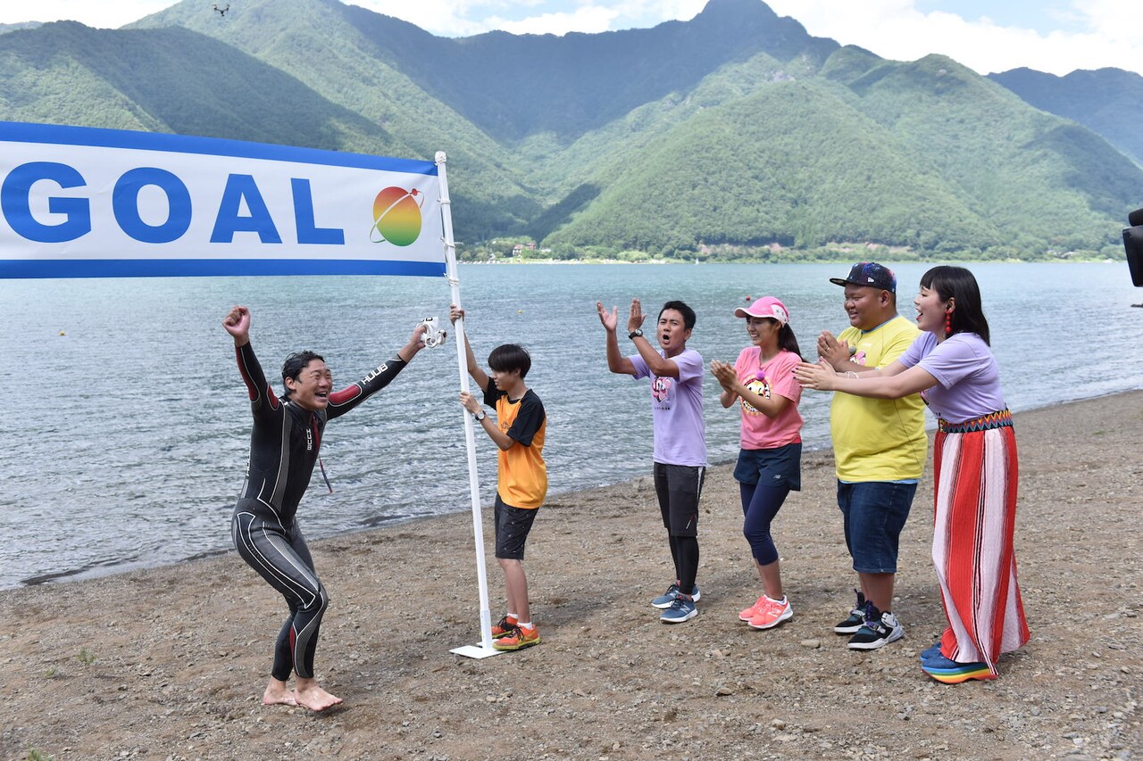 スイムを終えたANZEN漫才みやぞん。(c)日本テレビ