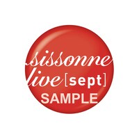 対象店舗限定予約・購入特典の「sept」ロゴデザイン缶バッチ