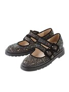 Wベルトグリッターシューズ