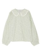 フリルカラーブラウス