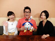 左から佐竹明咲美アナ、ビビる大木、MEGUMI。