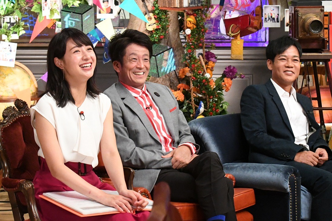 （左から）林美沙希アナ、ネプチューン堀内と名倉。(c)テレビ朝日