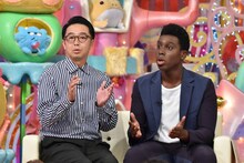 （左から）おぎやはぎ矢作、超新塾アイクぬわら。(c)テレビ朝日