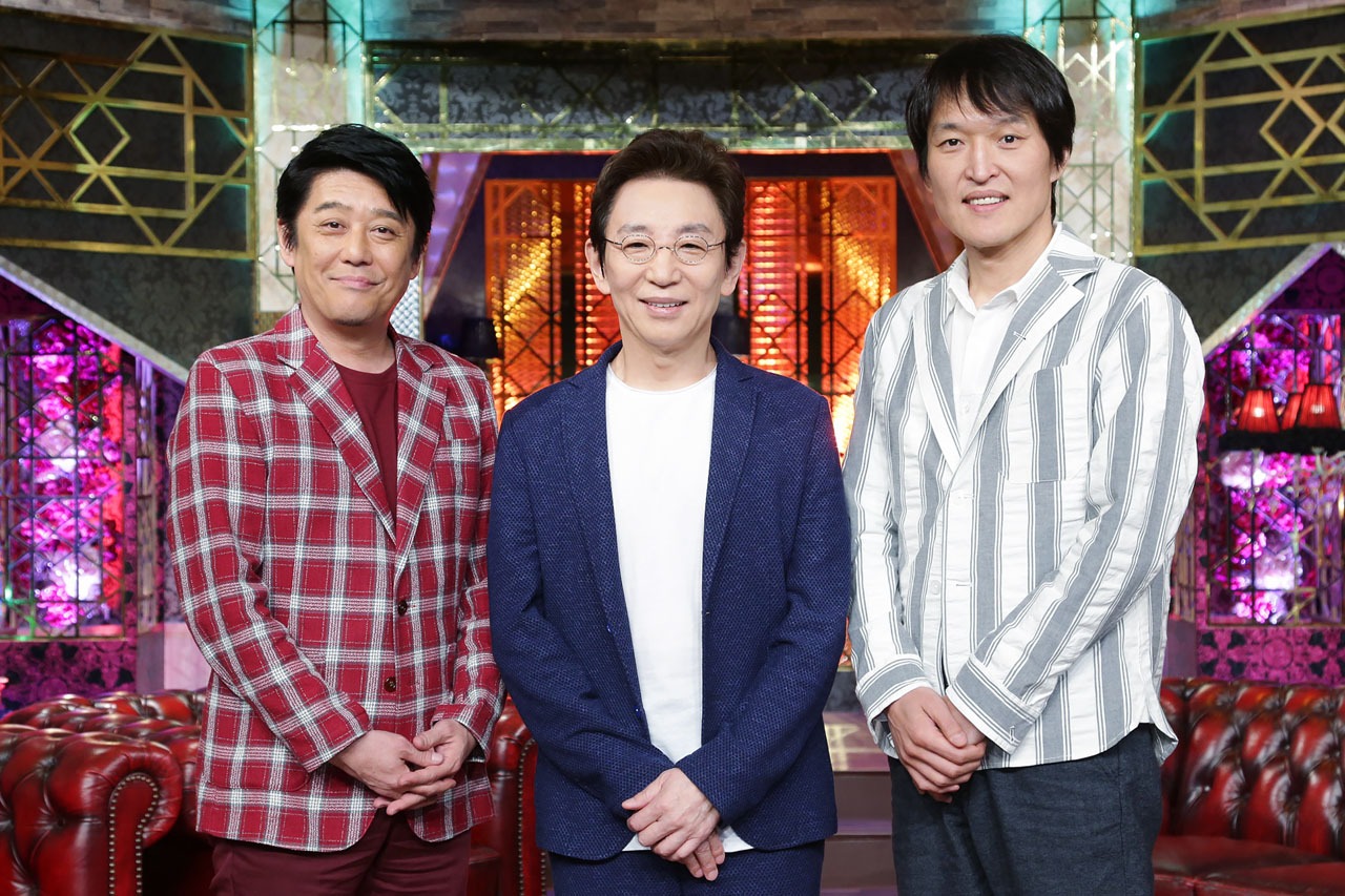 左から坂上忍、古舘伊知郎、千原ジュニア。