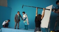 CM撮影中の様子。