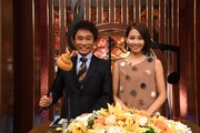 （左から）浜田雅功、ヒロド歩美アナ。(c)ABC