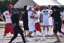 FUJIWARA藤本にダウンタウン浜田が詰め寄るワンシーン。