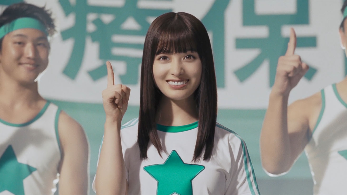 アフラックのCM「あなたの健康を応援したい：バス編」のワンシーン。