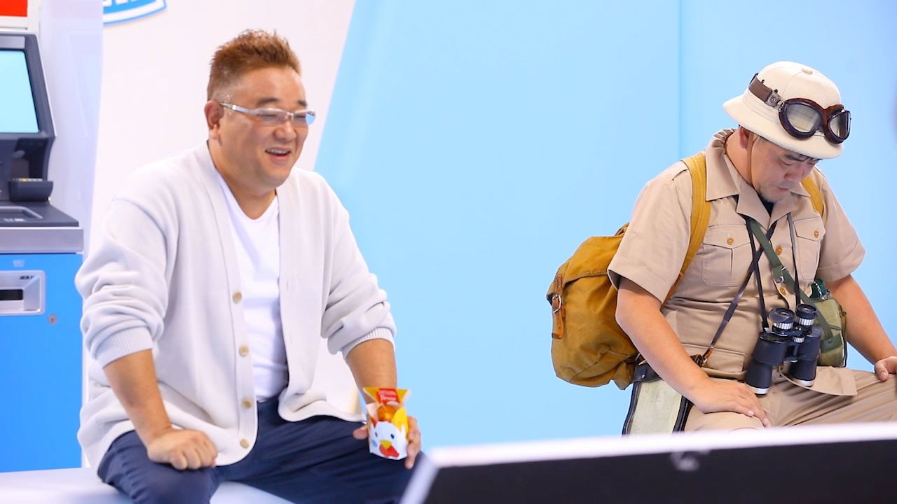 撮影中の様子。