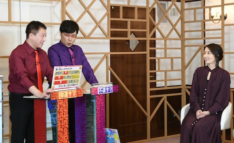 （左から）サバンナ高橋、南海キャンディーズ山里、矢田亜希子。(c)TBS