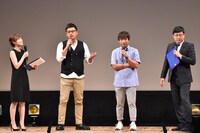 （左から）伊東楓アナ、アルコ＆ピース、南海キャンディーズ山里。