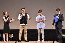 （左から）伊東楓アナ、アルコ＆ピース、南海キャンディーズ山里。