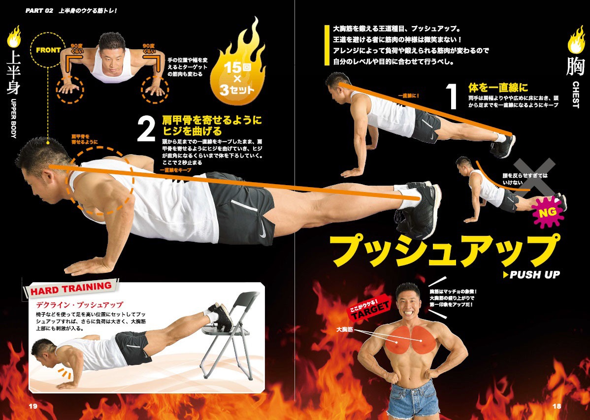 「ウケる筋トレ」の筋トレ紹介ページ。