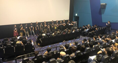 「たまえのスーパーはらわた」舞台挨拶付き凱旋上映会の様子。