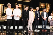 「有田ジェネレーション」に出演する(左から)ブリリアン、フタリシズカ、ミリオンズ。(c)TBS