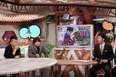 （左から）雨上がり決死隊、とろサーモン村田。(c)ABC