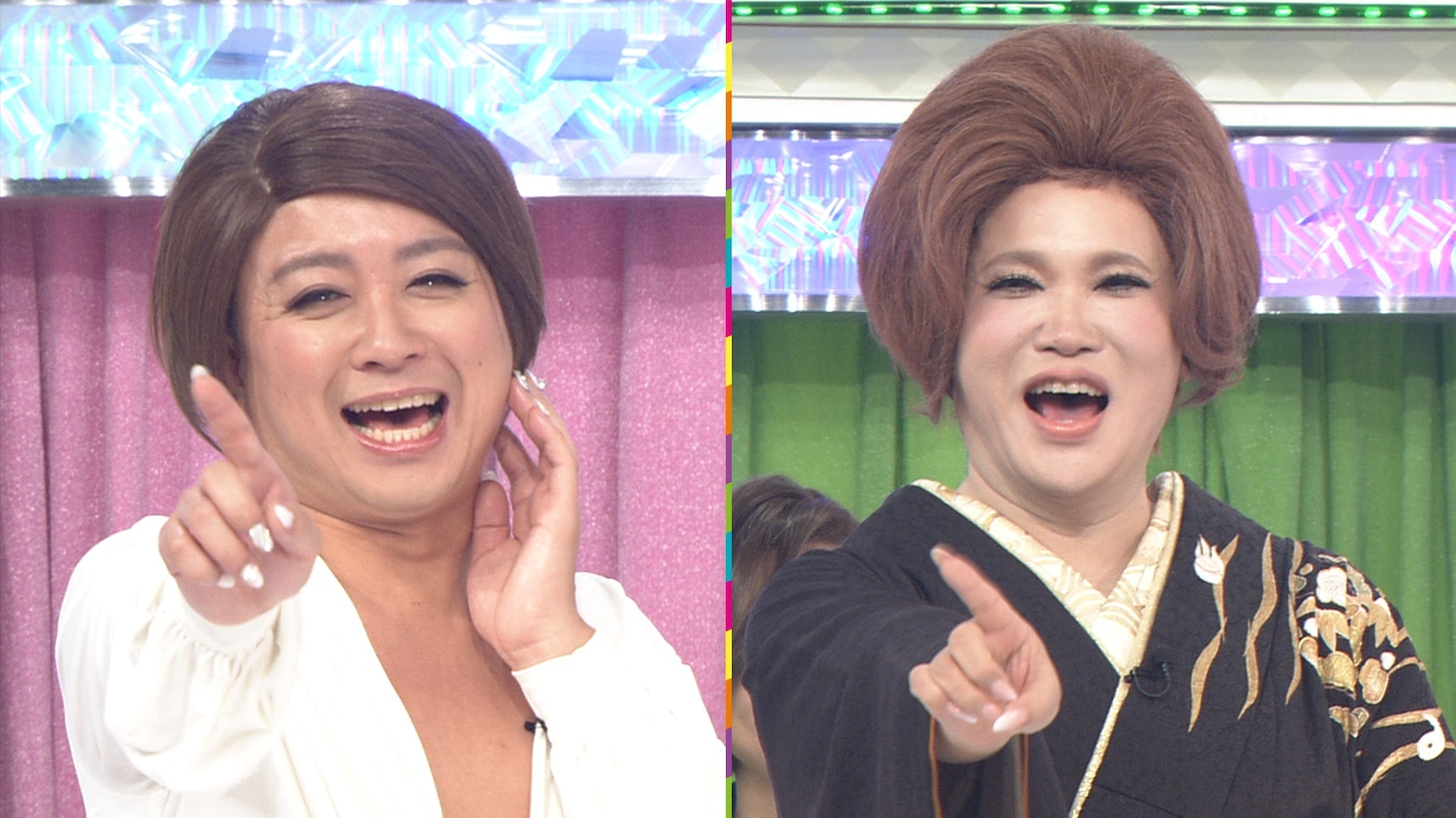 （左から）チョコレートプラネット松尾、IKKO。(c)テレビ朝日