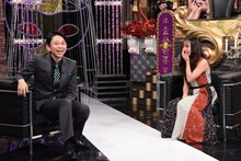 左から有吉弘行、板野成美。(c)日本テレビ