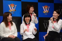 「女芸人No.1決定戦 THE W」決勝進出者会見の様子。