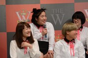「女芸人No.1決定戦 THE W」決勝進出者会見の様子。