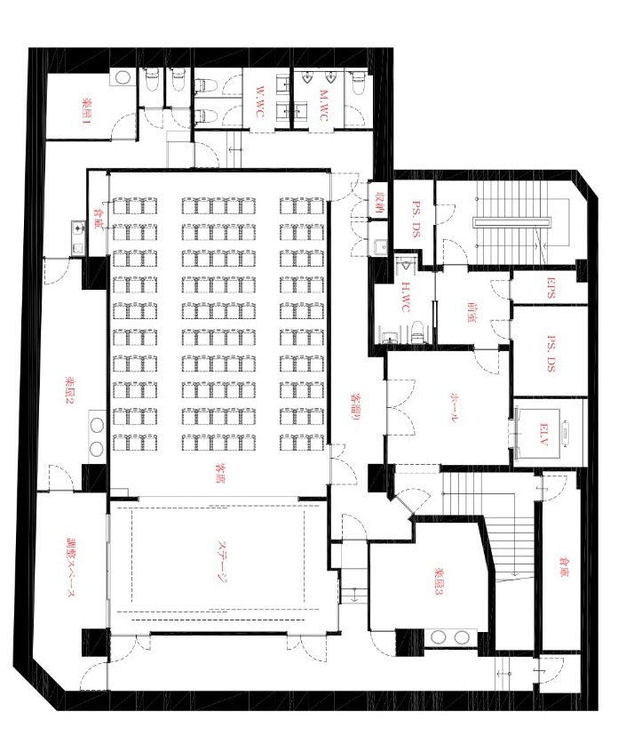「DAIHATSU 心斎橋角座」平面図