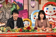 （左から）麒麟・川島、菊池桃子。