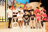 「マンゲキ大運動会」チーム分けの様子。