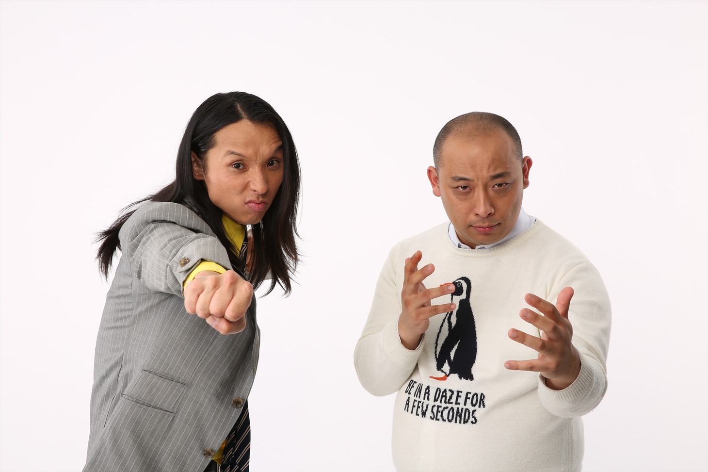 「M-1グランプリ2018」ファイナリストのトム・ブラウン。左から、布川ひろき、みちお。(c)ABC