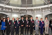 「旧奈良監獄保存活用事業着工記念式典」の出席者たち。