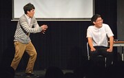 コント「新しいお父さん」のワンシーン。