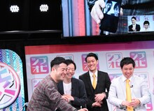 和牛、霜降り明星、ジャルジャルの最終決戦3組が揃った場面。