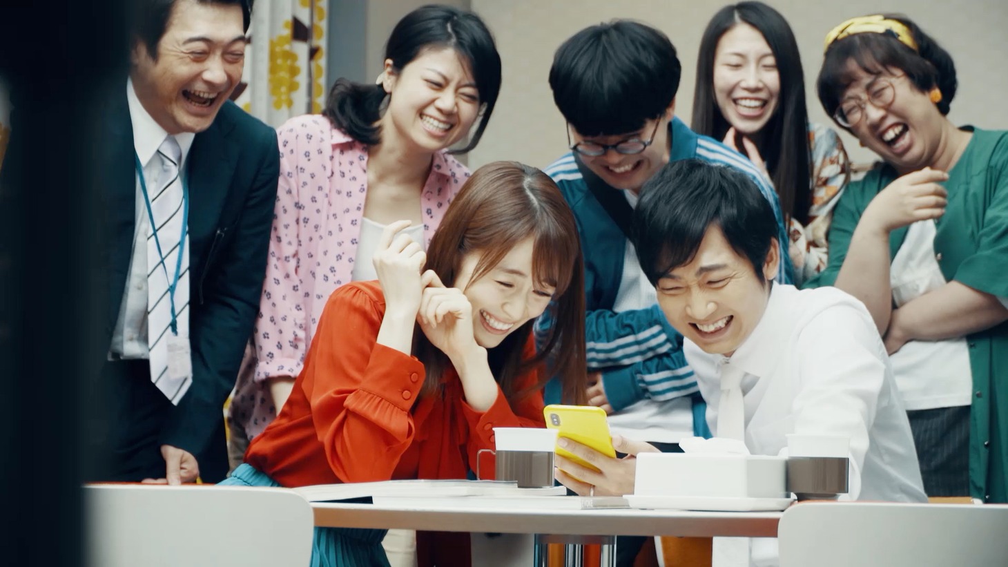 CM撮影中の様子。